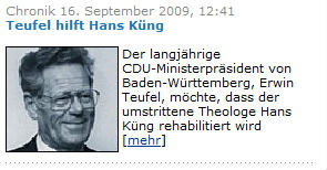 Teufel hilft Hans Kng